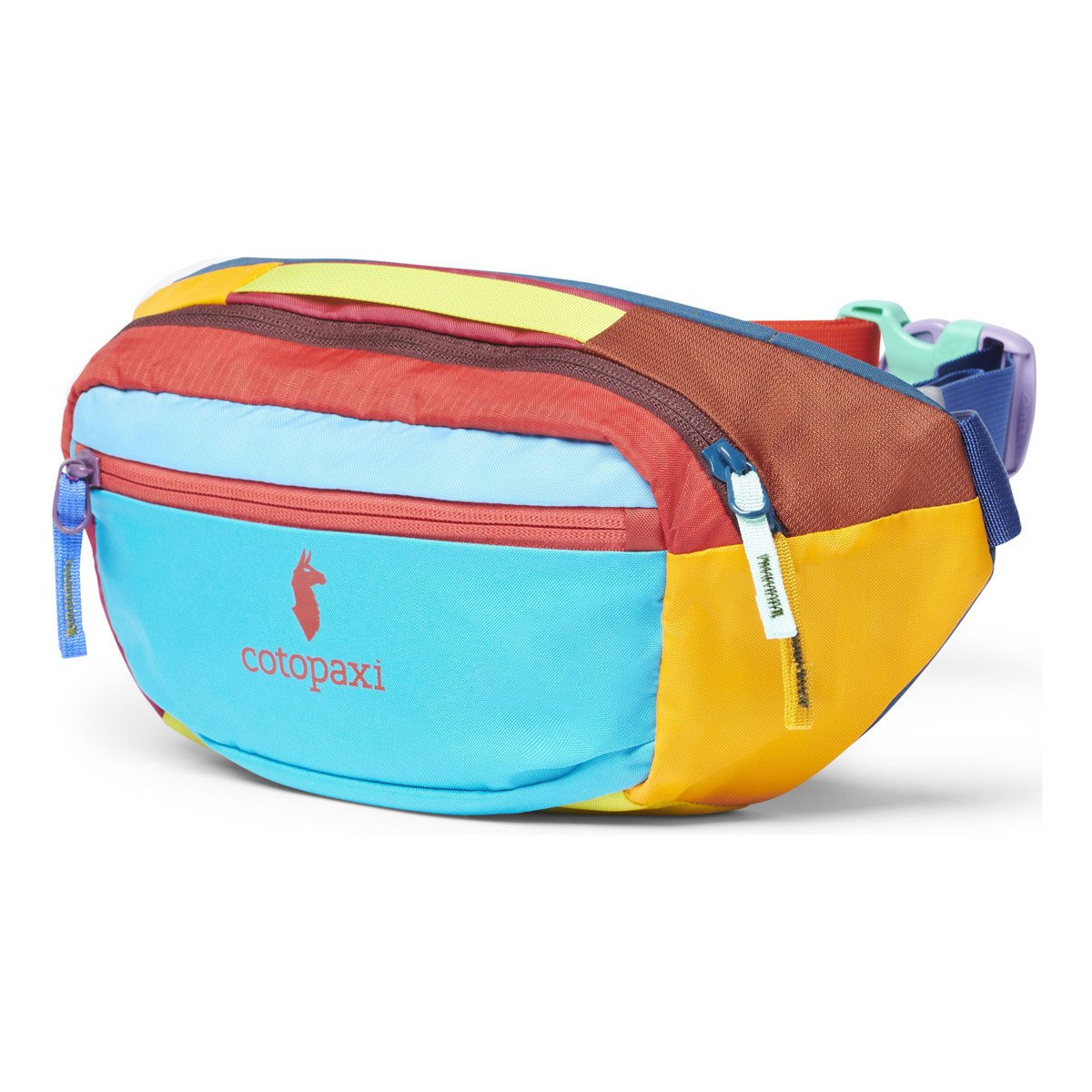 Marsupio Kapai 3L in nylon e poliestere con colori vivaci, design ergonomico, ampia cintura e scomparti per accessori.