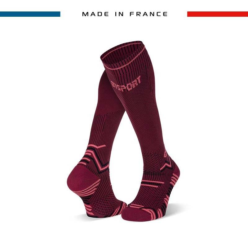 Chaussette Trail Compression - Bordeaux/Rose - Blogside