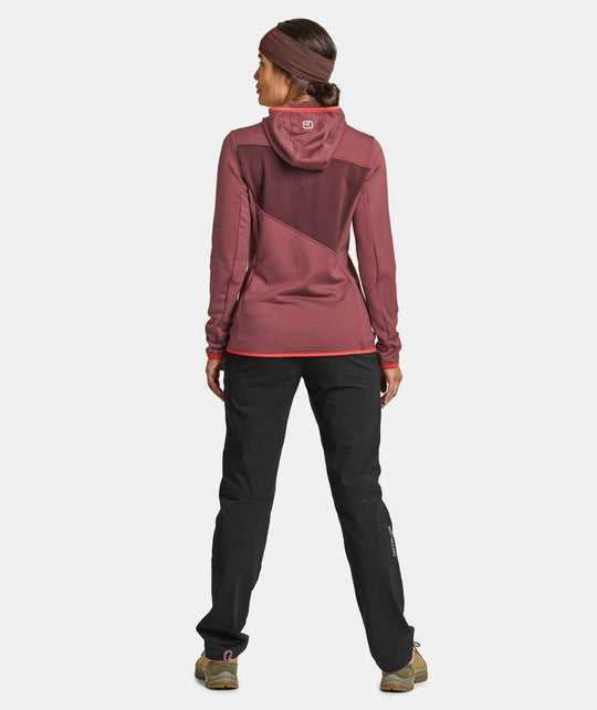 Fleece Grid Hoody W - Mountain Rose - Blogside