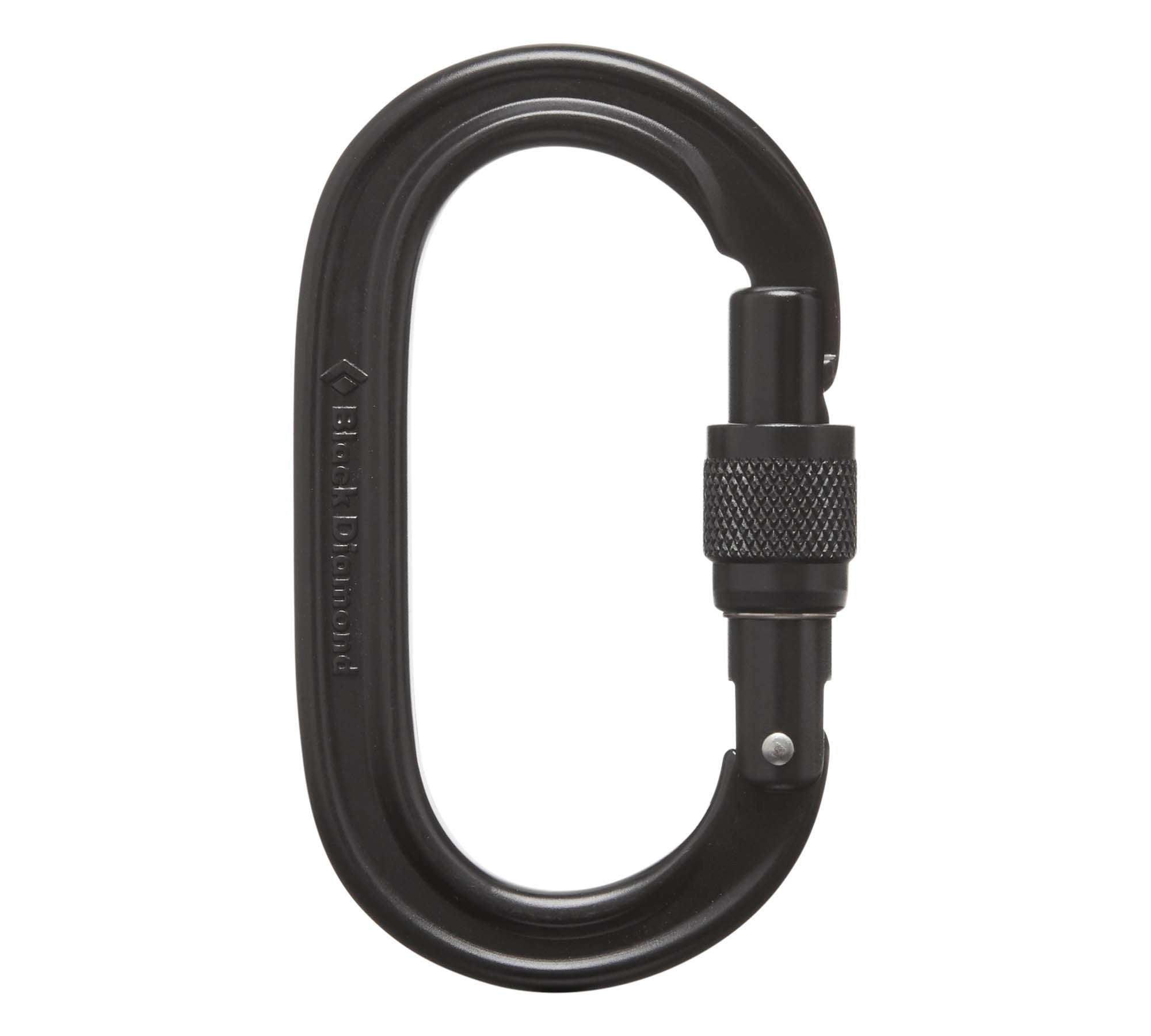 Oval Screwgate Carabiner, Black - Bshop