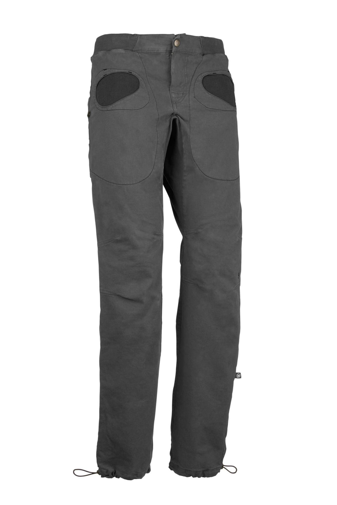 Pantaloni Rondo Slim in raso di cotone biologico con tasche a contrasto e ricamo sul retro.